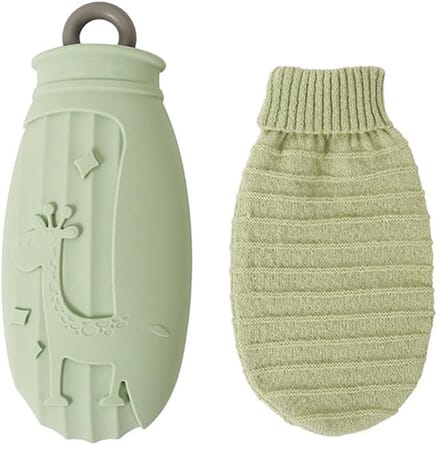 Mini Siliconen Warmwaterkruik met Hoes voor Pijnverlichting