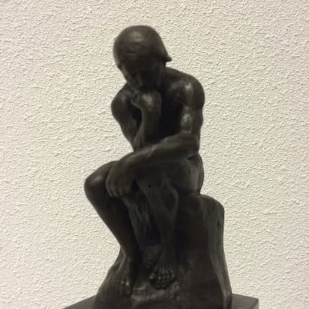 1 Sculptuur Brons, de denker, Rodin.