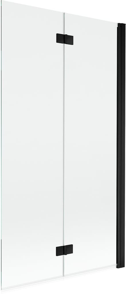 Mexen Mist douchescherm 2-delig rechts 100 x 150 , transparant, zwart - 8A9-100-002-70-00-P