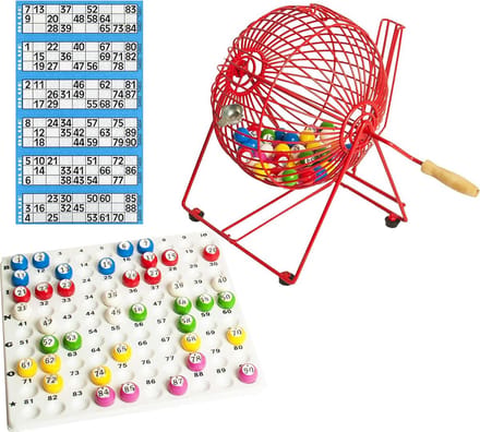 Bingo kooi, Check-tray & Ballen