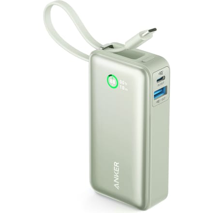 Externe Batterij Anker Nano, 10000mAh, 30W, QC + PD, 1 x USB-A - 2 x USB-C, Groen A1259G61