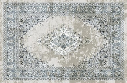 Vinyl | Vloerkleed vinyl | Persia licht grijs | 95x95 cm