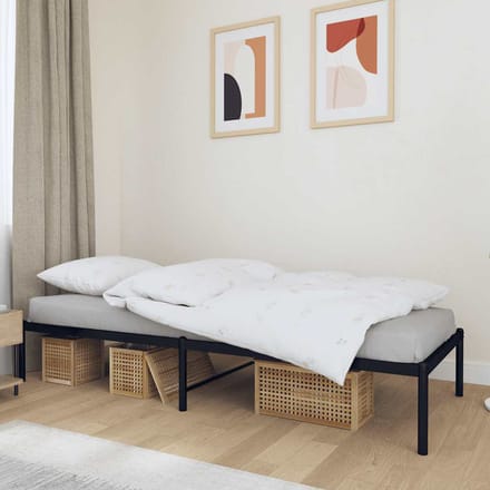vidaXL - Bedframe - metaal - zwart - 75 - x - 190 - cm