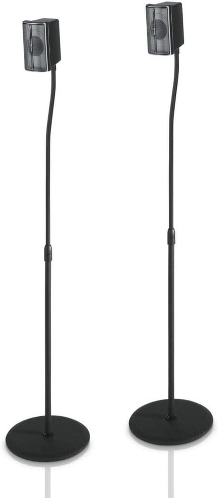Verstelbare Luidsprekerstandaarden tot 123 cm - Set van 2, Zwart