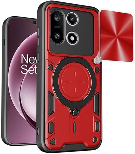 Hoesje geschikt voor OnePlus 15 - Techsuit CamGuard Pro Back Cover - Rood
