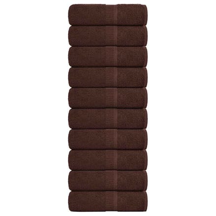 vidaXL - Gastendoekjes - FROGN - 10 - st - 30x50 - cm - 360 - g/m² - bruin