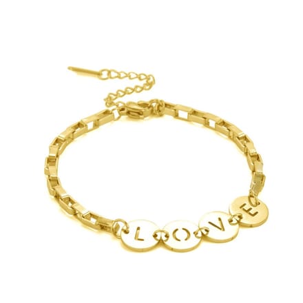 Sorprese armband - Love - armband dames - Goudkleurig - cadeau - Model B