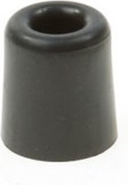 Deurbuffer / deurstopper van rubber - 2x - zwart - 50 x 30 mm - deurstop met schroef bevestiging