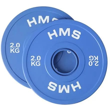 HMS CBRS20 - Olympische Halterschijf - 2x2 kg - Staal en Gecoat met Rubber