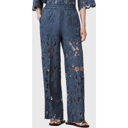 AllSaints Charli Emb Trouser Dusty Blue Größe: 2 | Straight Jeans Outlet | Damen | Blau