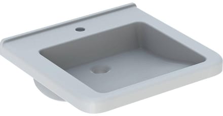 Geberit 300 Comfort wastafel - 55cm - 1 kraangat - zonder overloop KeraTect - wit