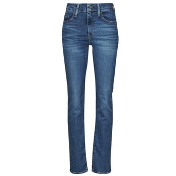Levi's 724 High Rise Straight Jeans Maat: W26L32 | Straight Broeken Outlet | Dames | Blauw