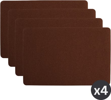 ZICZAC - Placemat OTIS - SET/4 - kurk - Antislip & Waterafstotend - 33x45 cm, bruin
