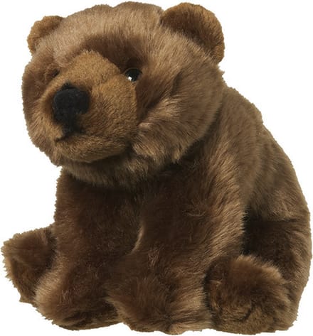 Nature Planet beer Knuffel - bruin - 18 cm - beren knuffelbeesten
