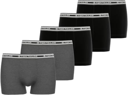 TOM TAILOR Buffer Heren Boxer Multipack - 5-Pack - Grijs/Zwart