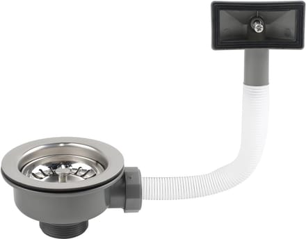 110mm Vierkante Overloopafvoer Sifon voor Keuken - RVS Afvoer Fitting, Universele Geschiktheid, Duurzaam en Efficiënt