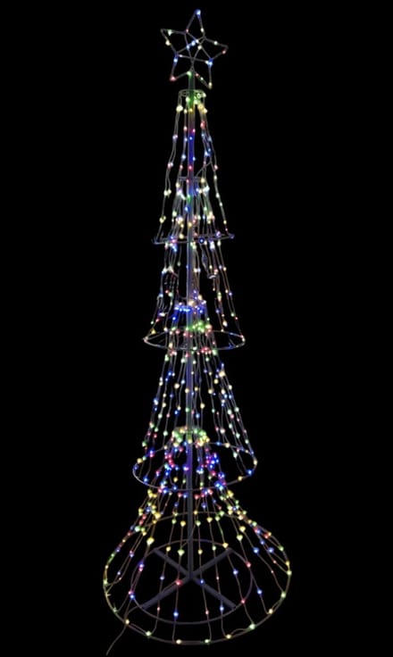 Luca Lighting Kerstverlichting boom 2,1 meter x D78cm | Multicolor | 550 lampjes | IP44, 8 functies