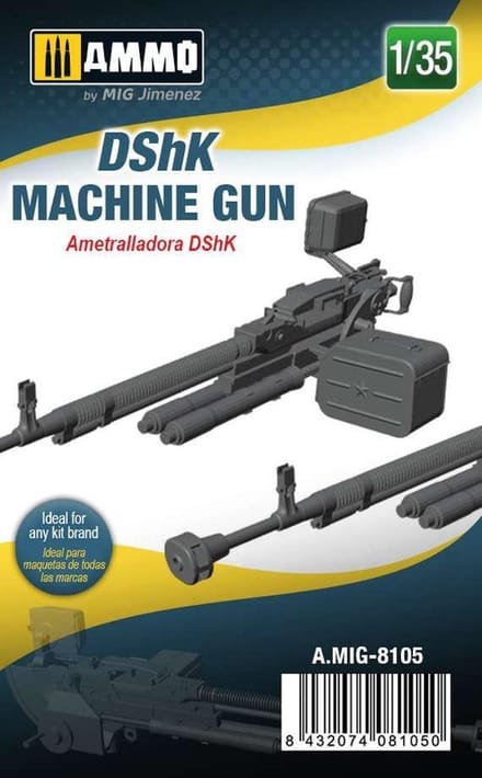 AMMO by Mig Jimenez Modelbouwpakket - AMMO MIG 8105 DSHK Machine Gun Resin onderdeel - 1:35 - Modelbouw