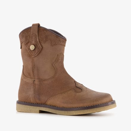 Groot leren meisjes cowboy western boots bruin - Maat 28