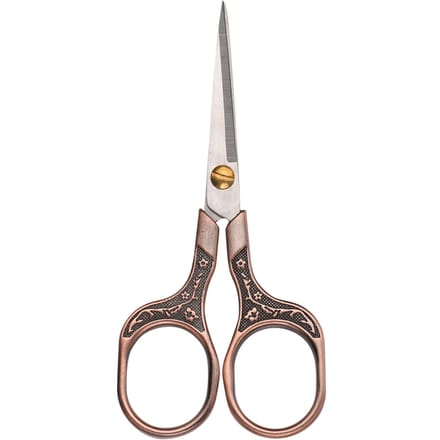 Ciseaux de Salon de coiffure en acier inoxydable, ciseaux tranchants en fleur de prunier pour couper les moustaches de barbe bronze
