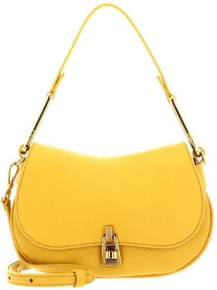 COCCINELLE Leren Schoudertas Magie Soft Shoulderbag Grained Leather Soleado Donkergeel