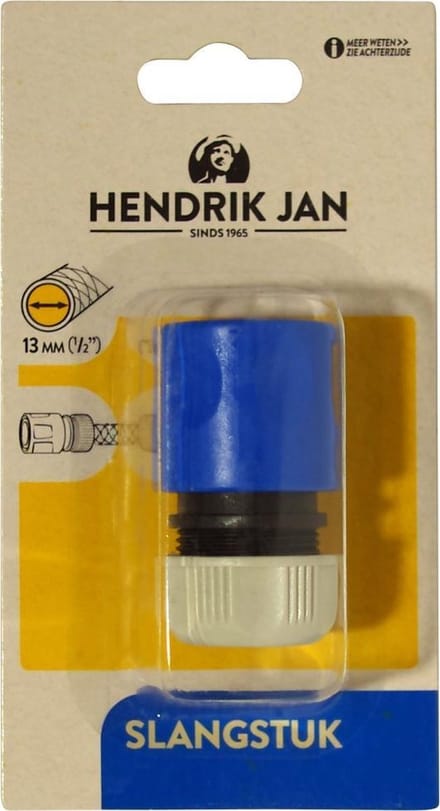 Hendrik Jan - Slangstuk - Kunststof - 1/2 - 13 mm