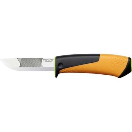 Fiskars 1023619 - Monteursmes met Slijper - Roestvrij Staal - Ergonomische Handgreep