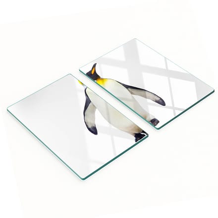 Penguin Multifunctionele Decoratieve Keukenplanken van Gehard Staal 2x40x52 cm