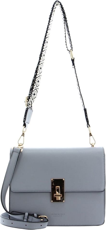 SEIDENFELT MANUFAKTUR Schoudertas Birsta Bag Soft Blue / Gold Lichtblauw
