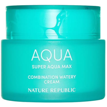 Nature Republic Super Aqua Max Crème Aqueuse pour Peaux Mixtes 120ml (Taille Jumbo) blue