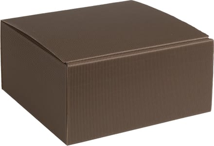 Geschenkdoos ribbelkarton 20x19x10cm BRUIN (35 stuks)