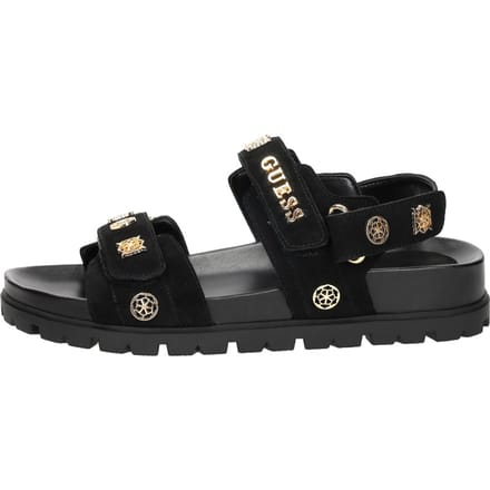 Guess Florizi Sandalen Plat - Zwart - Maat 37
