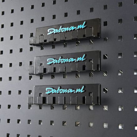 Datona® Doppenhouder voor gereedschapswand - 3 stuks - Zwart