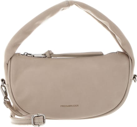 FREDsBRUDER Leren Handtas Schoudertas Bobonia Mini Hobo Bag Marble Beige