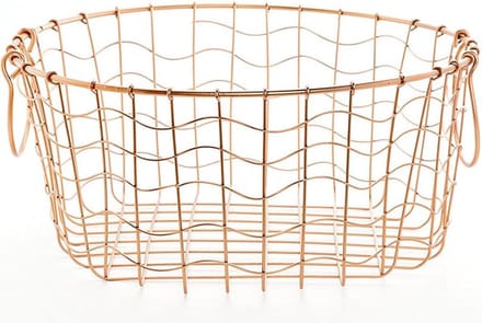 Mand metaal koper 36,5 cm
