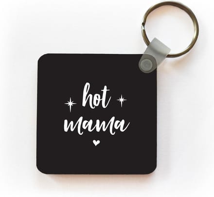 Sleutelhanger - Moeder cadeau - Zwart - Spreukenbordje mama