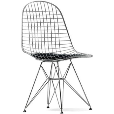 Vitra - Wire Chair DKR-5 - verchroomd - Leder - asfalt - 4 - 6 Wochen