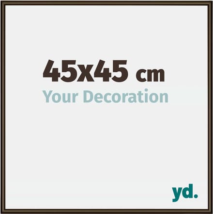 Your Decoration - Fotolijst 45x45 cm - Aluminium - Walnoot Structuur - New York