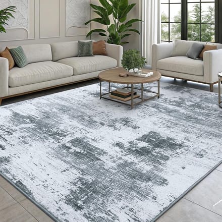 Omgoods - Modern Abstract Tapijt 80x150 cm - Machine Wasbaar en Antislip in Grijs