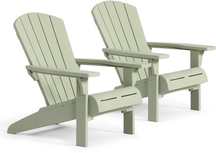 Keter Troy Adirondack Tuinstoel - 2 stuks - 81x93x96,5cm - Groen