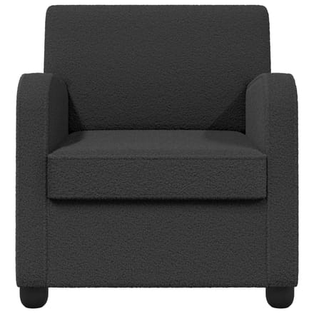 vidaXL - Fauteuil - Donkergrijs - Imitatie - lamswol