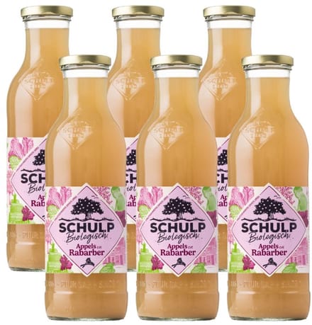 Schulp Appel & Rabarbersap Bio 6 Pack (6 x 750 ml)