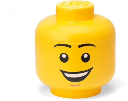 Opbergbox, Opbergdoos, Groot, 24 cm, Hoofd, Happy Boy - LEGO