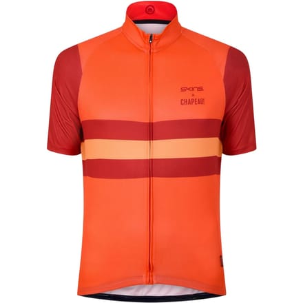 Skins Heren Zip-Neck Slim Fietsjack (Rood)