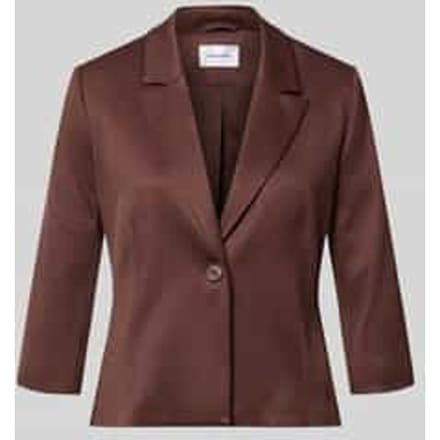slim fit blazer met reverskraag en 3/4-mouw
