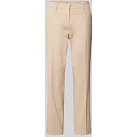 Straight fit stoffen broek met persplooien Model 'Karina'