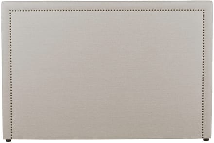 Vente-unique Hoofdeinde met studs ALVISE - Fluweeleffect - 160 cm - Beige