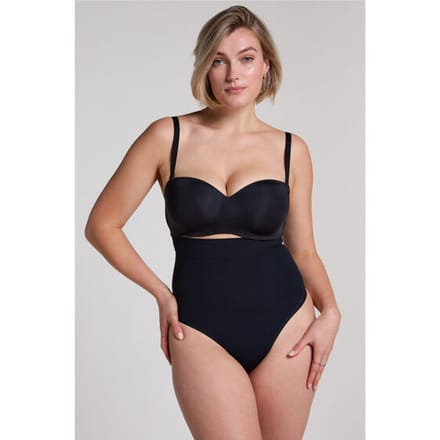 Hunkemöller Seamless Enhancing High Waisted Thong Zwart