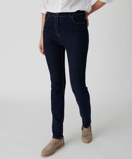 Damart - Jeans slim fit Perfect Fit by Damart - Dames - Blauw - 52