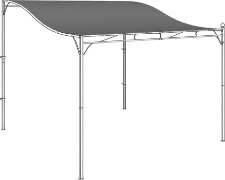 Outsunny Pergola Gazebo Replacement-Polyester-298L x 293B x 1H cm-Donkergrijs